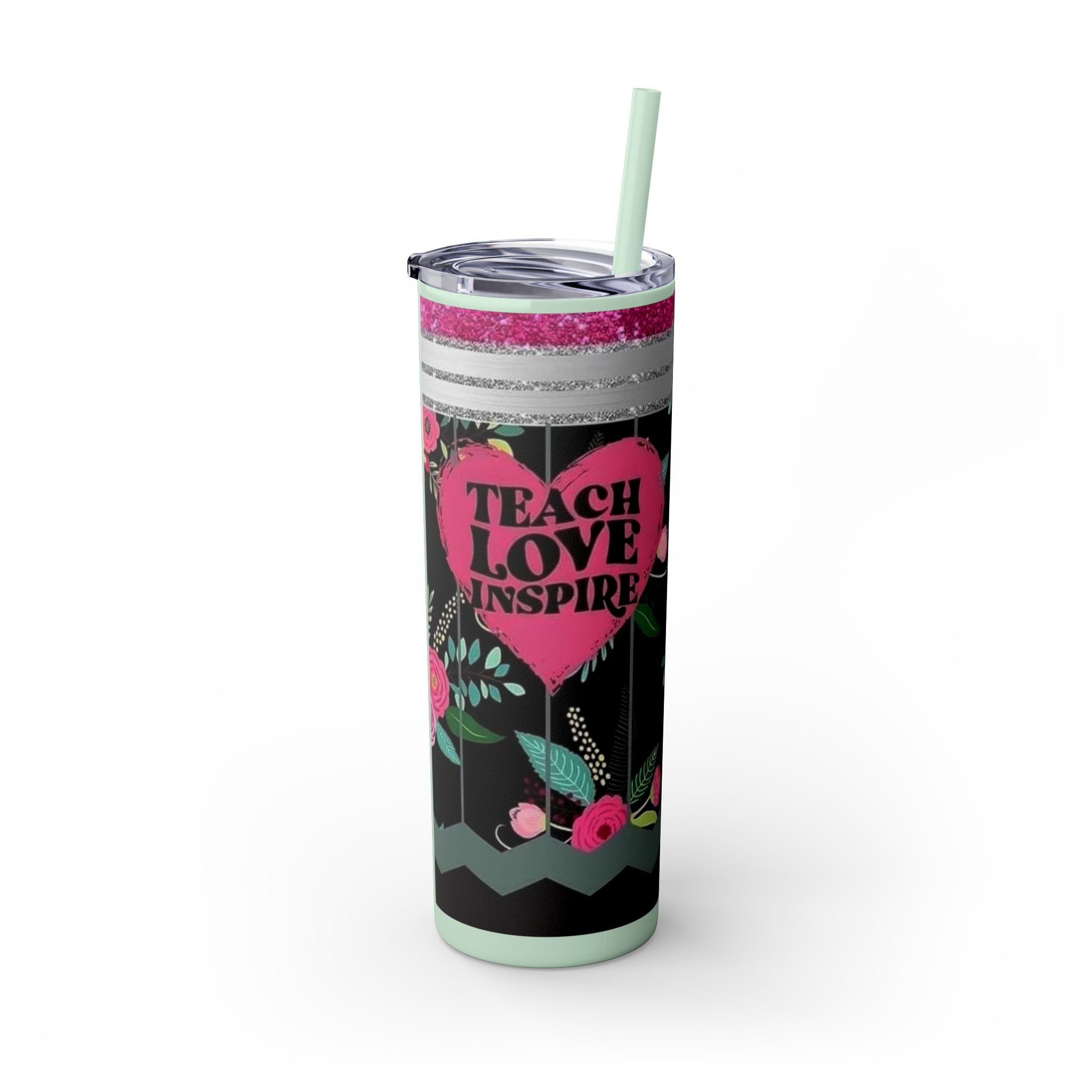 Teacher Skinny Tumbler with Straw — 20oz