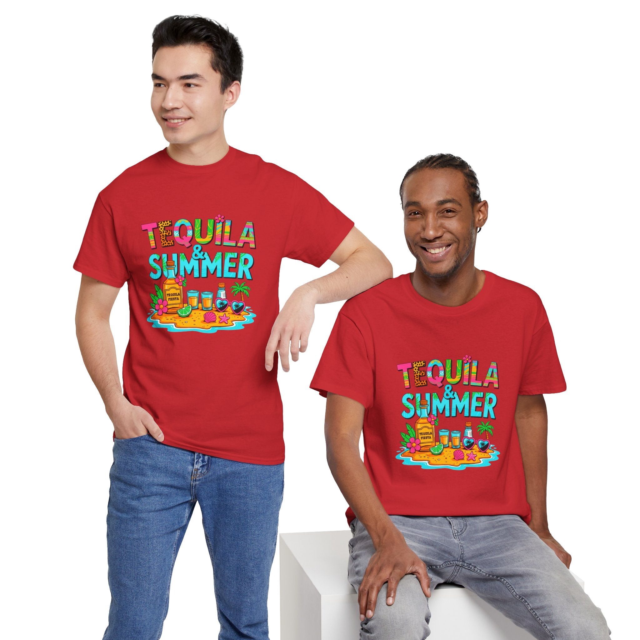 Tequila Summer Tee – Tropical Beach Cocktail Graphic T-Shirt
