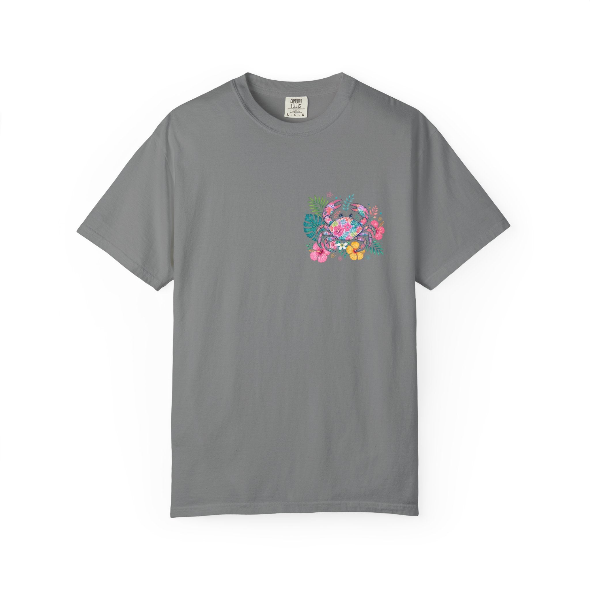 T-Shirt — "Sun Sand" Tropical Palm Floral Graphic Tee