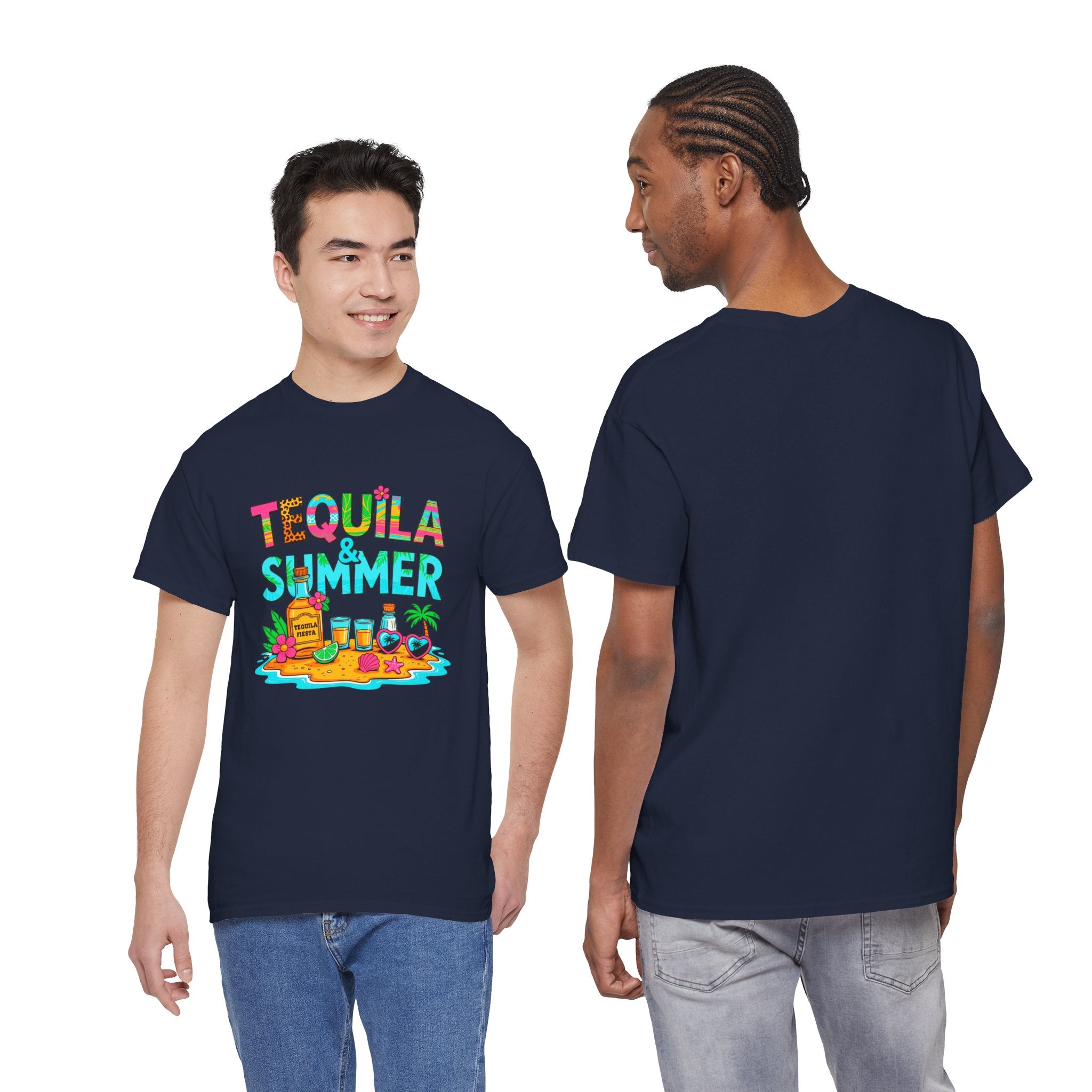 Tequila Summer Tee – Tropical Beach Cocktail Graphic T-Shirt