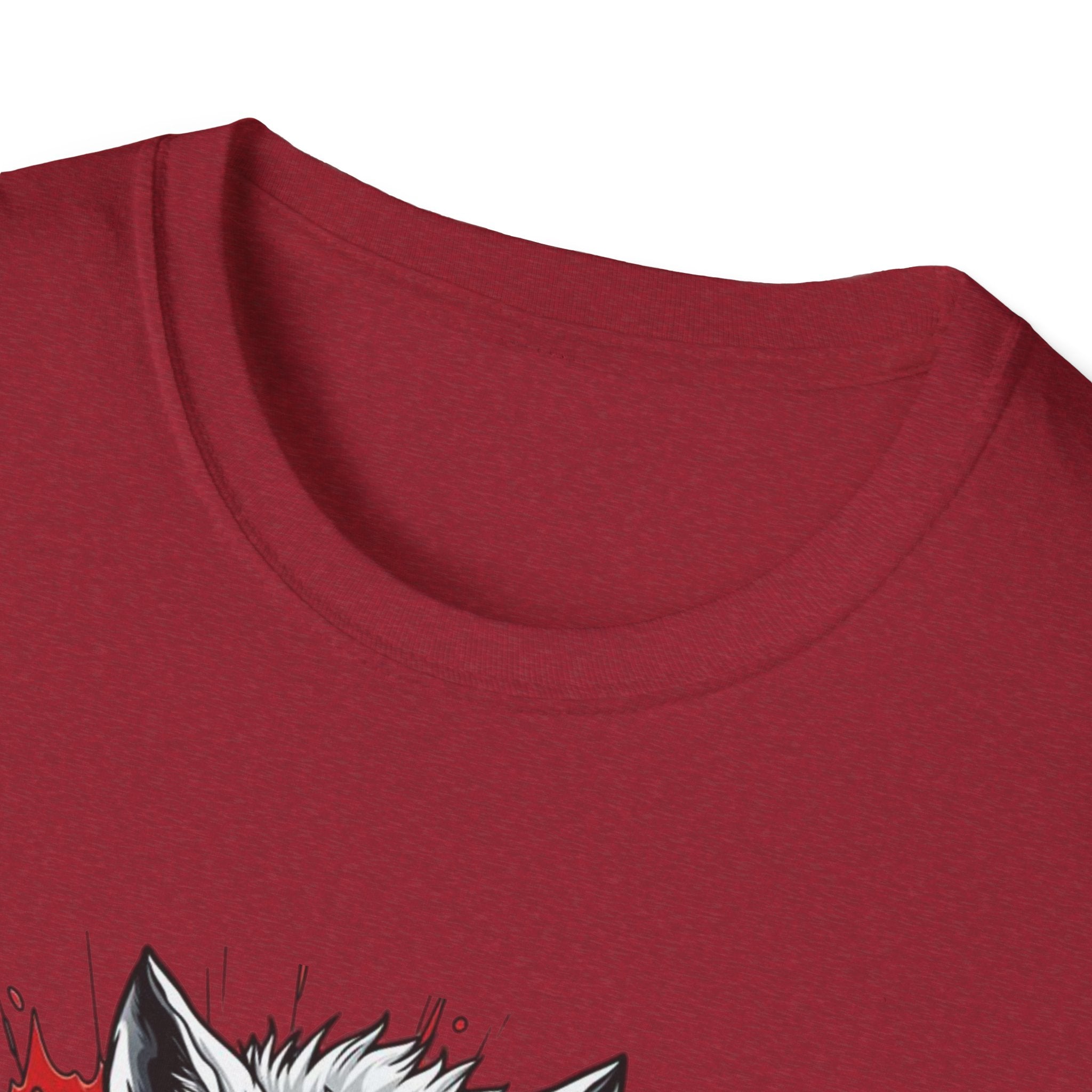 Wolf Suit T-Shirt — Wolf in Suit Graphic Tee (Bold Red Splash)