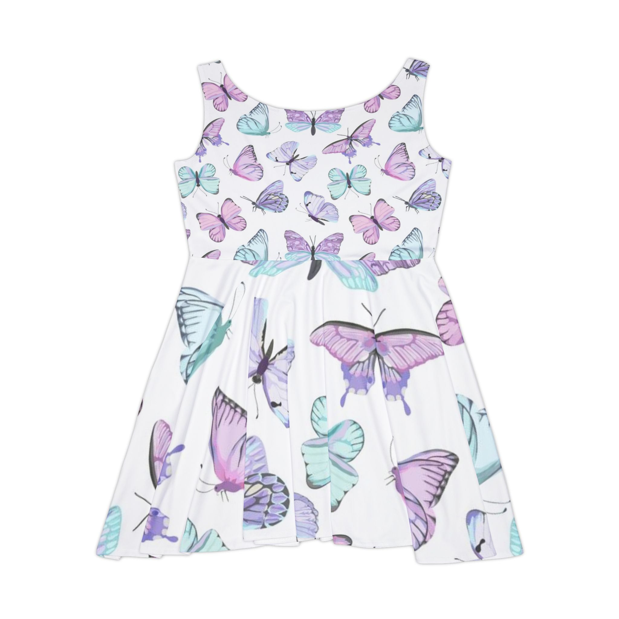 Butterfly Print Women's Skater Dress - Perfect for Spring & Summer Occasions