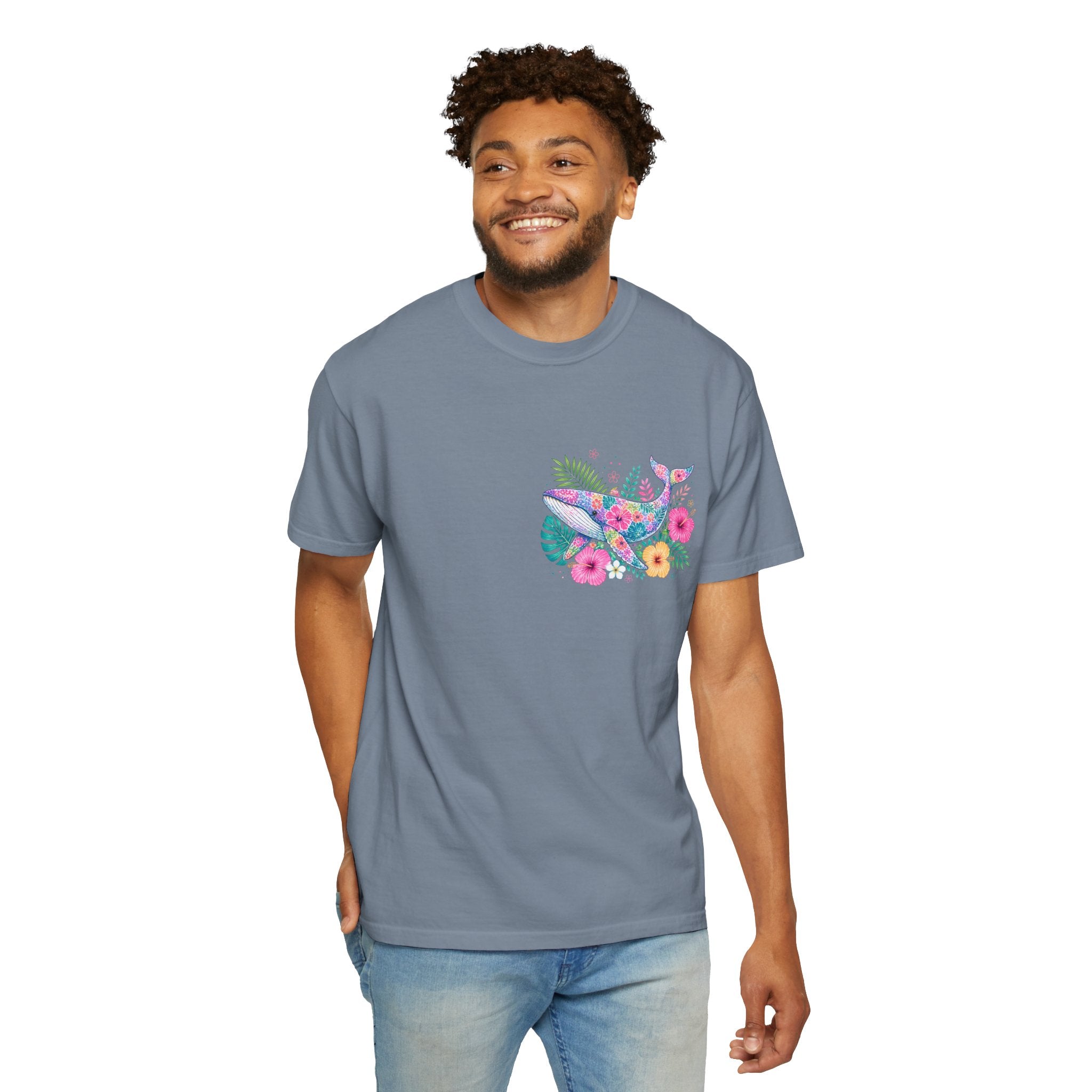 Miami Beach Club T‑Shirt — Retro Flamingo Tropical Floral Graphic Tee
