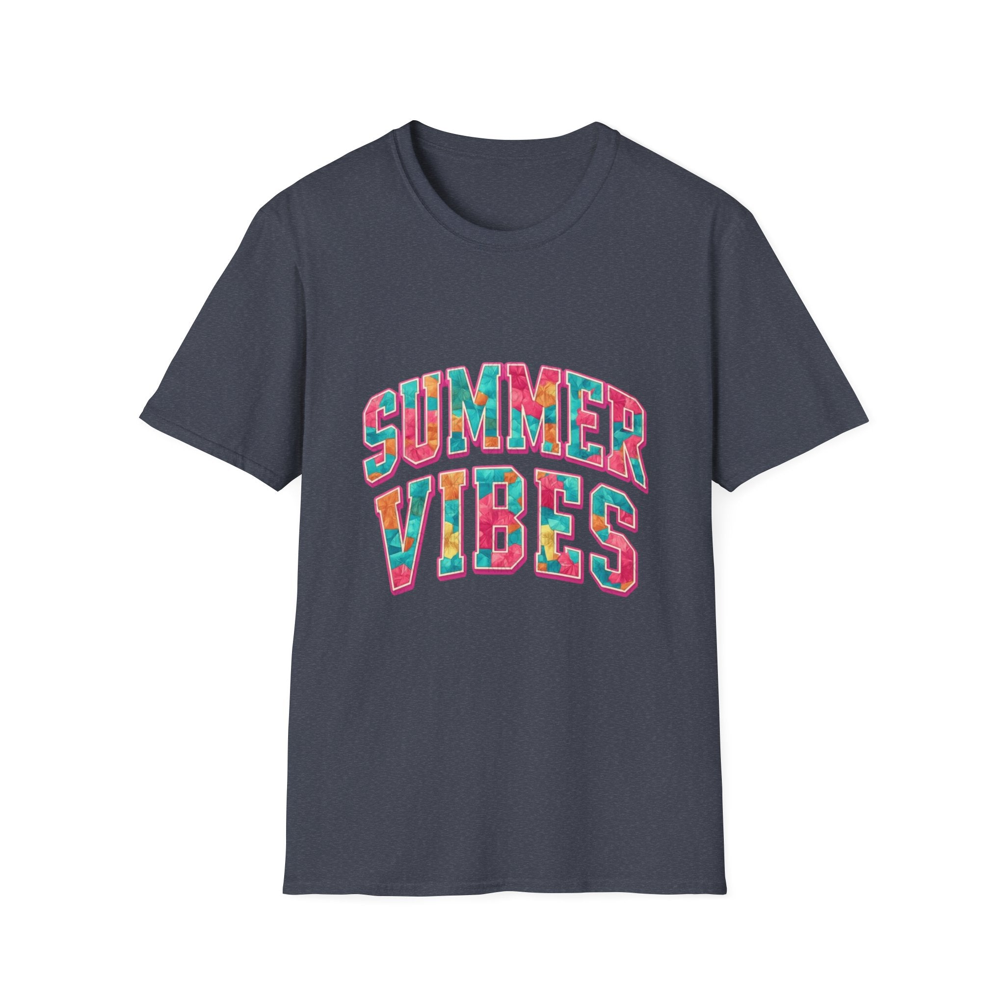 Summer Vibes T-Shirt — Colorful Tropical Beach Graphic Tee