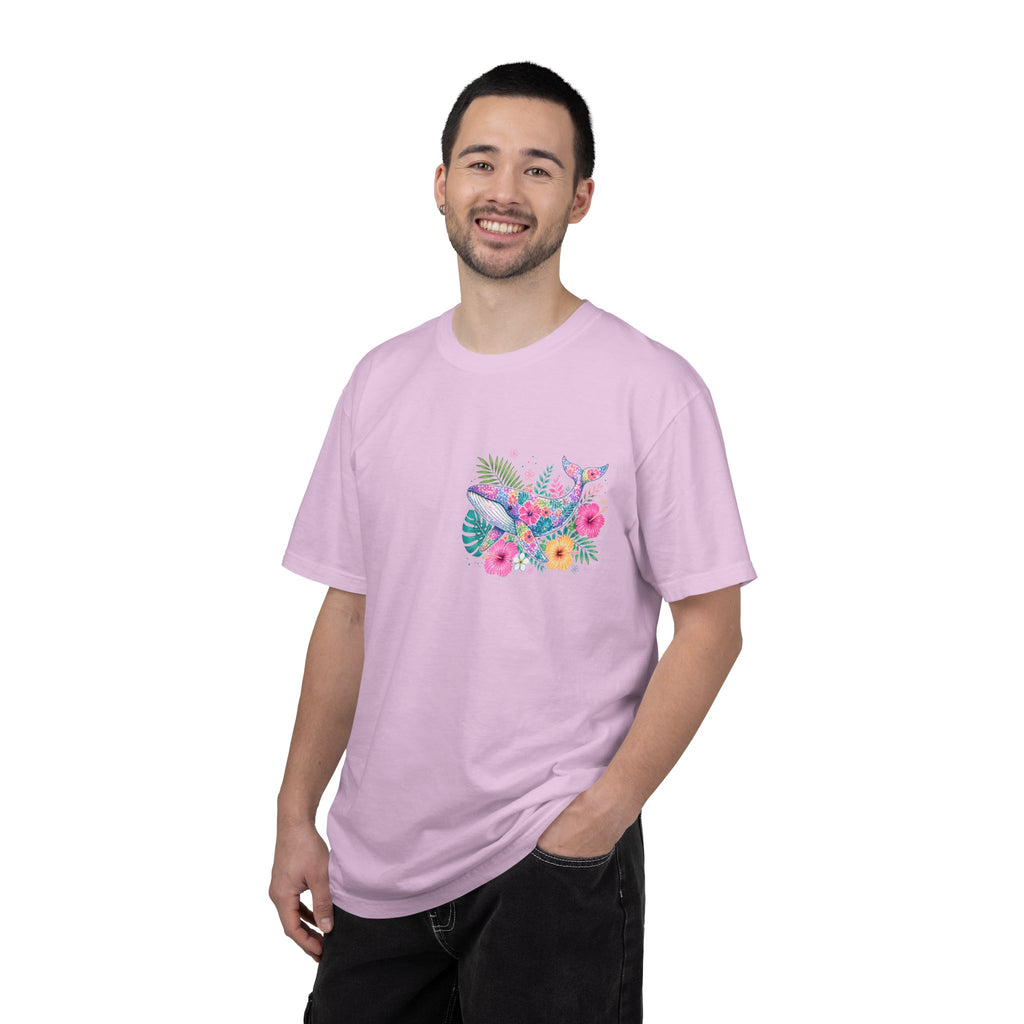 Miami Beach Club T‑Shirt — Retro Flamingo Tropical Floral Graphic Tee