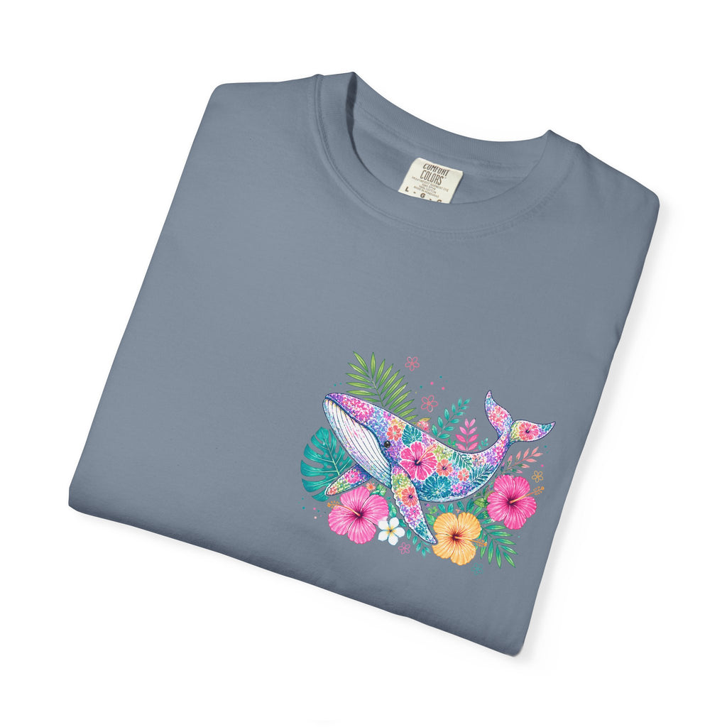 Miami Beach Club T‑Shirt — Retro Flamingo Tropical Floral Graphic Tee