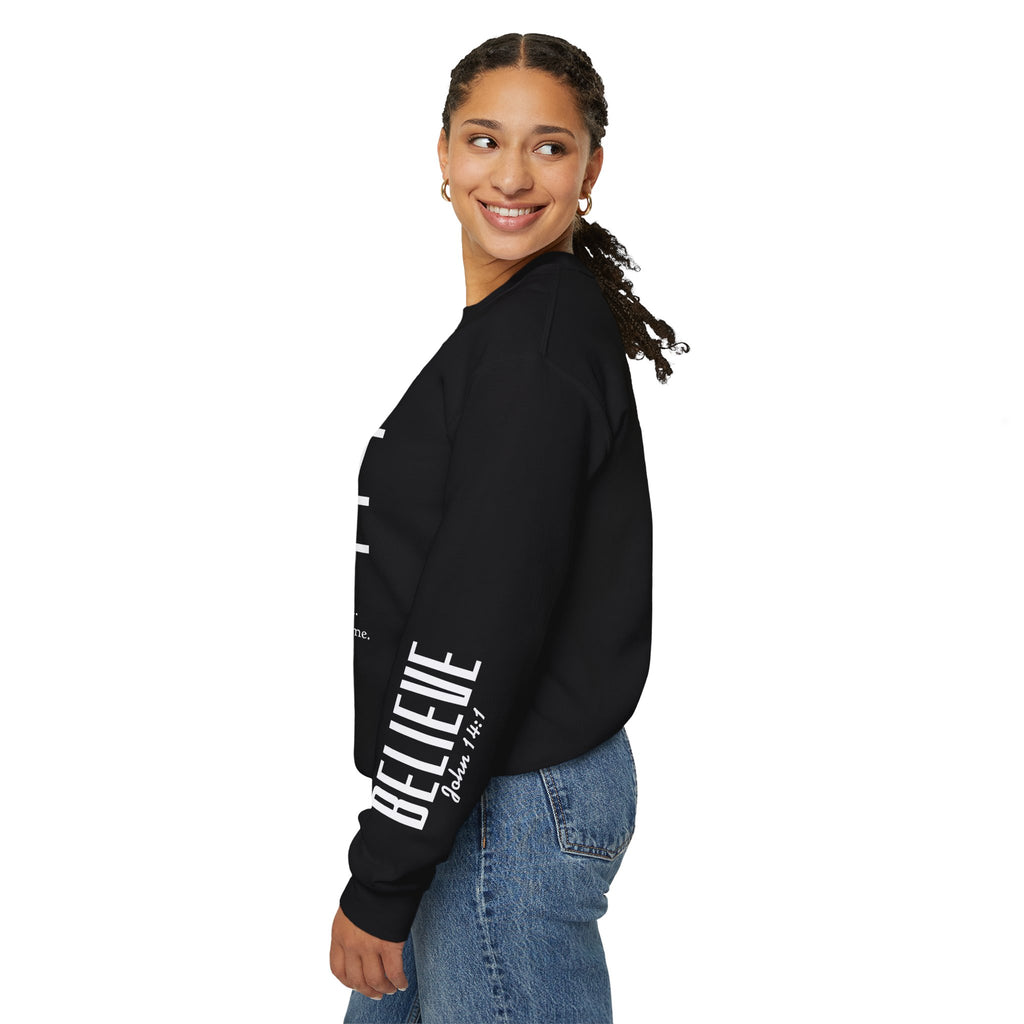 Wolf Pack “Believe John 14:1” Crewneck – Faith Streetwear Pullover