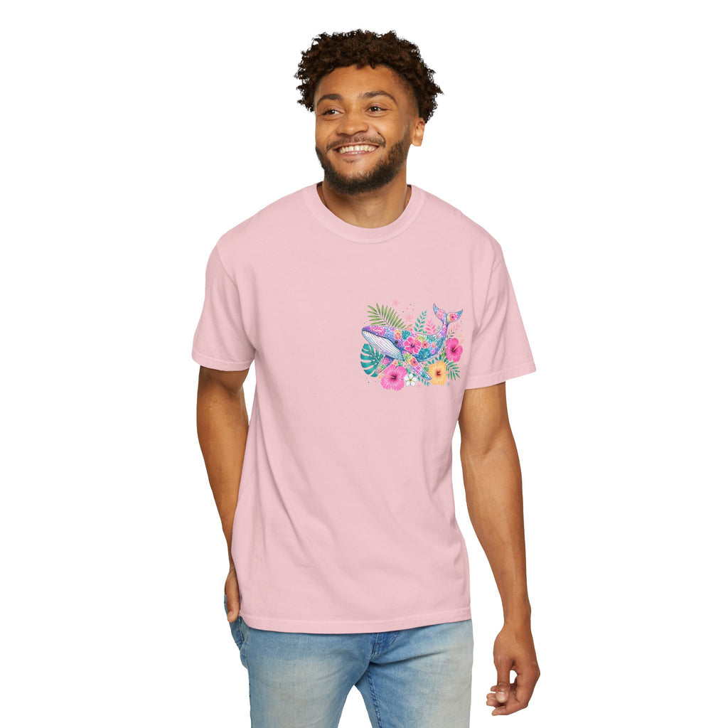 Miami Beach Club T‑Shirt — Retro Flamingo Tropical Floral Graphic Tee