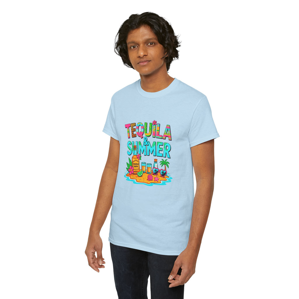Tequila Summer Tee – Tropical Beach Cocktail Graphic T-Shirt