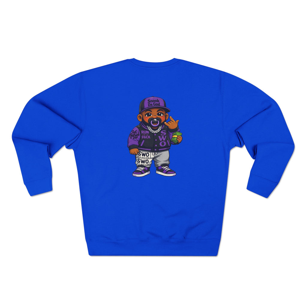 Hustle Baby Crewneck Sweatshirt – SWO Hustle Baby Front Logo & Back Graphic