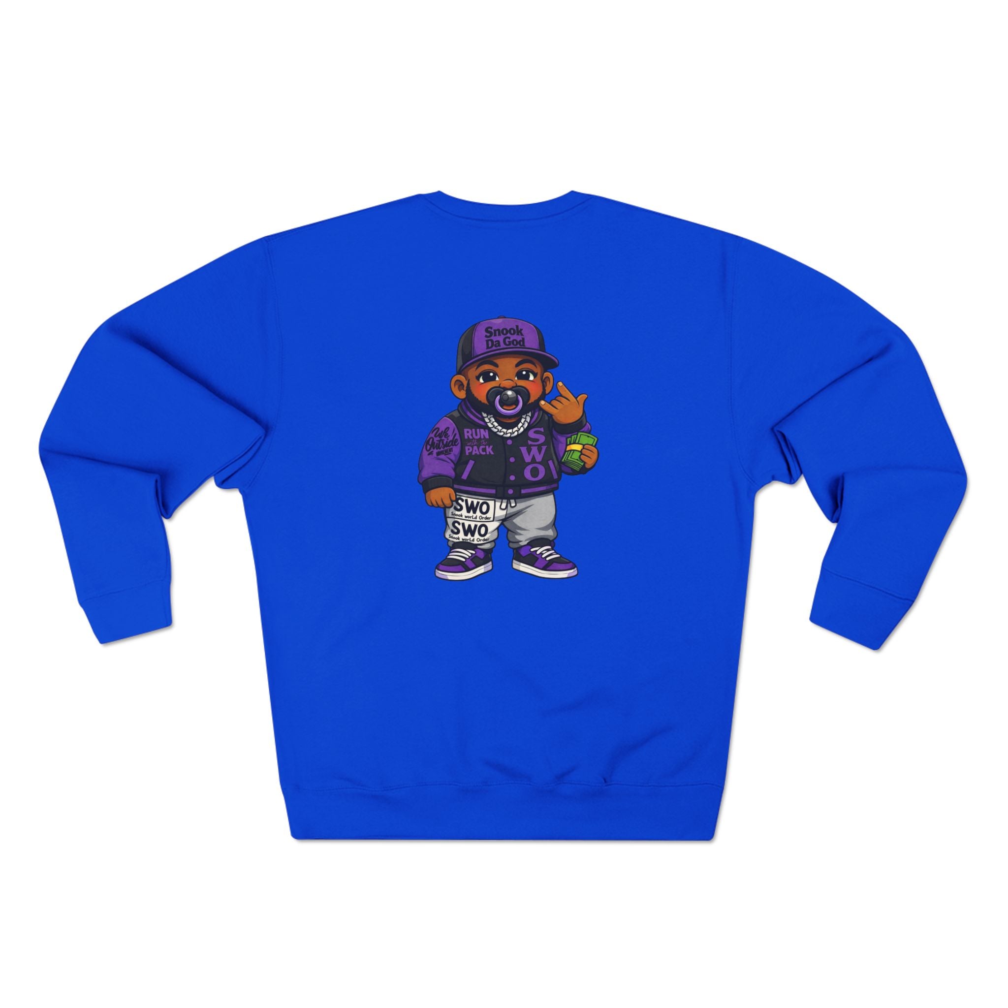 Hustle Baby Crewneck Sweatshirt – SWO Hustle Baby Front Logo & Back Graphic