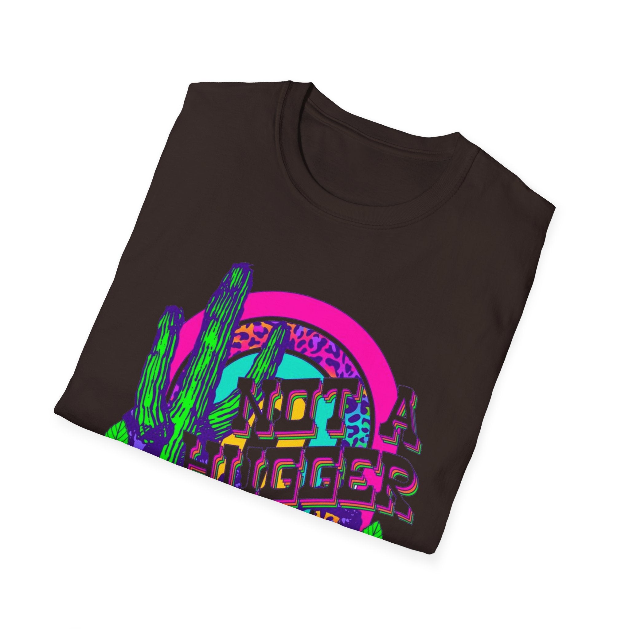 Not A Hugger Cactus T-Shirt — Retro Floral Desert Graphic Tee