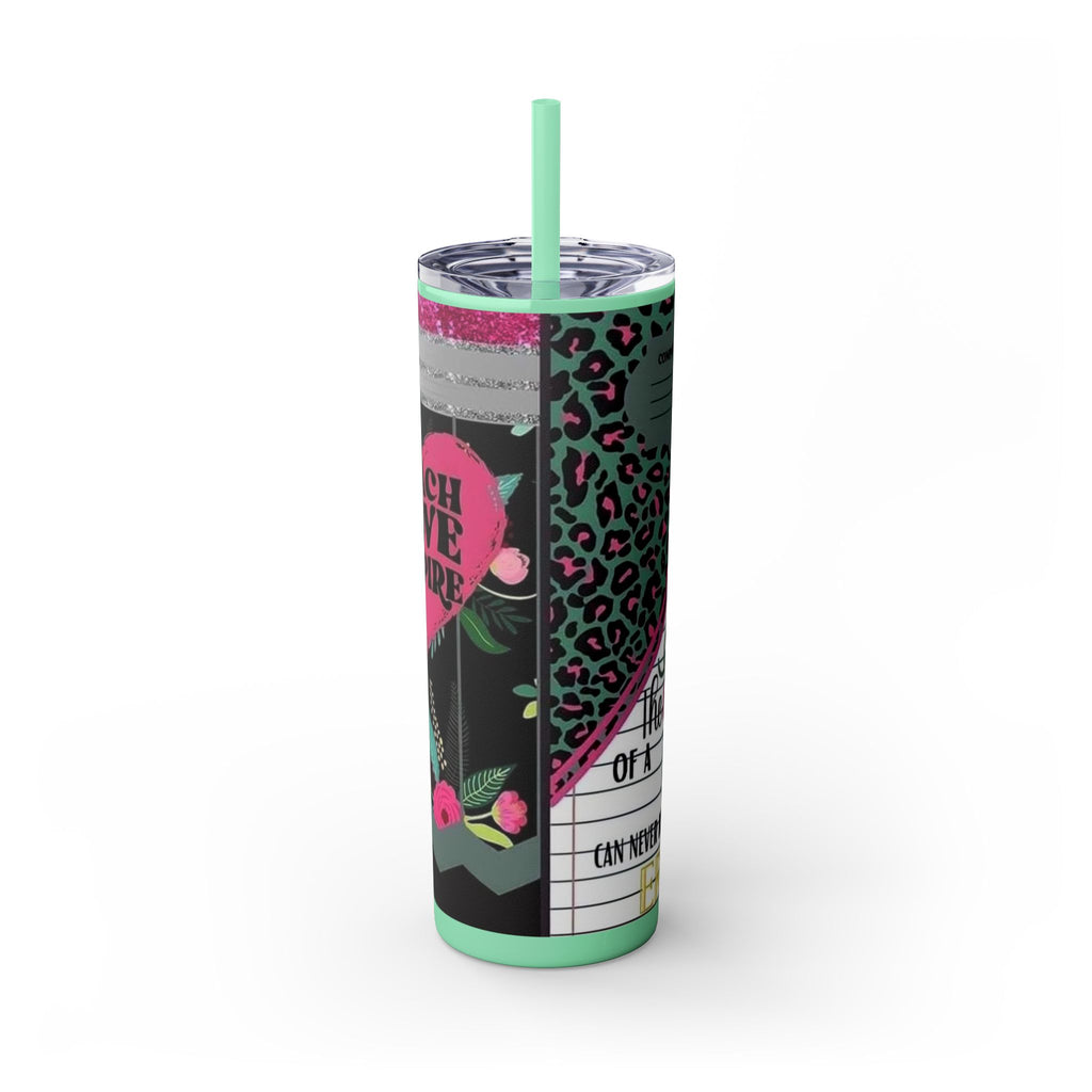 Teacher Skinny Tumbler with Straw — 20oz