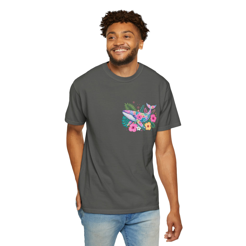 Miami Beach Club T‑Shirt — Retro Flamingo Tropical Floral Graphic Tee