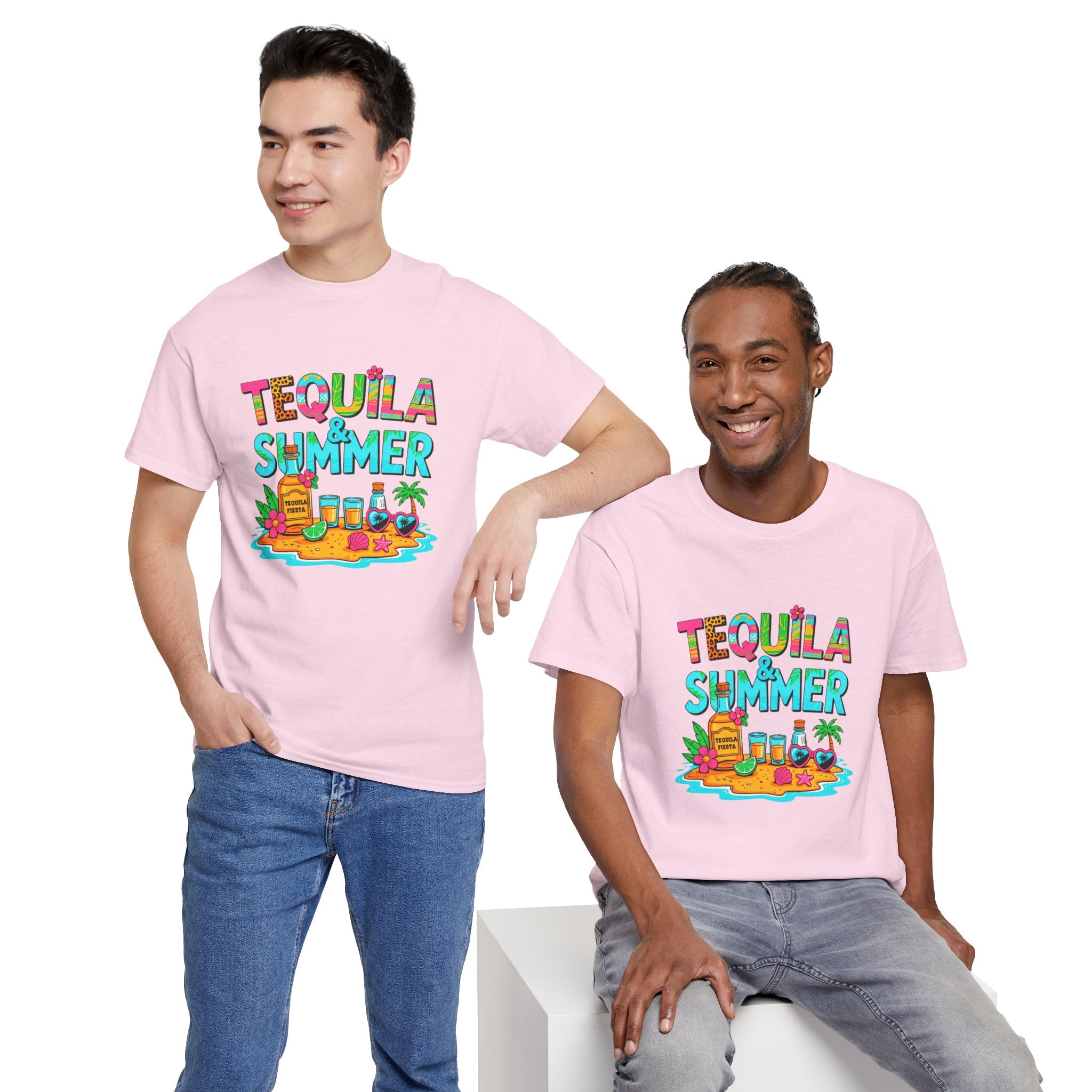 Tequila Summer Tee – Tropical Beach Cocktail Graphic T-Shirt