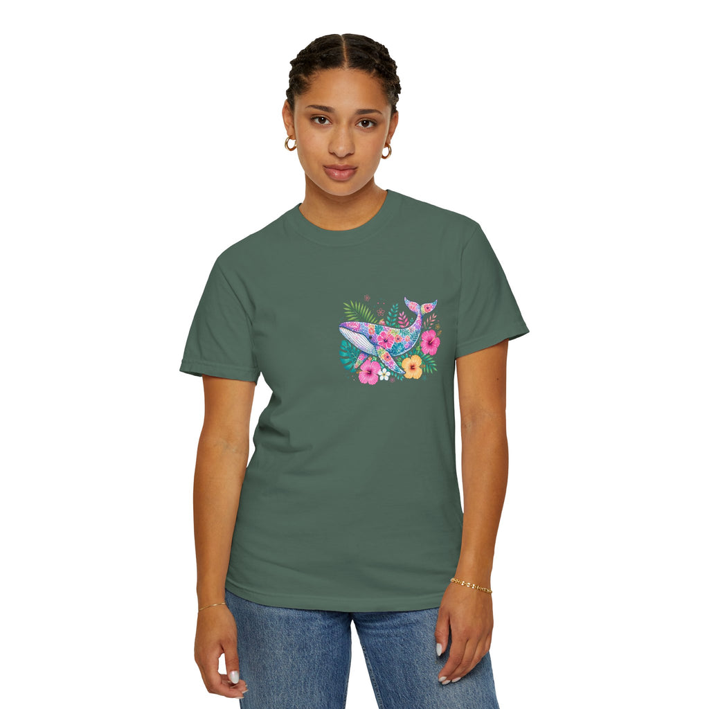 Miami Beach Club T‑Shirt — Retro Flamingo Tropical Floral Graphic Tee