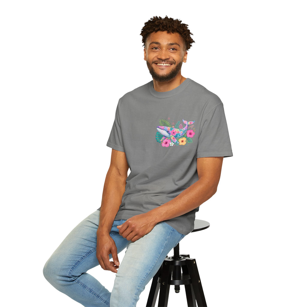 Miami Beach Club T‑Shirt — Retro Flamingo Tropical Floral Graphic Tee