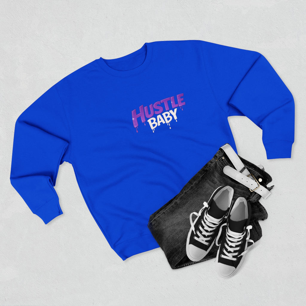 Hustle Baby Crewneck Sweatshirt – SWO Hustle Baby Front Logo & Back Graphic