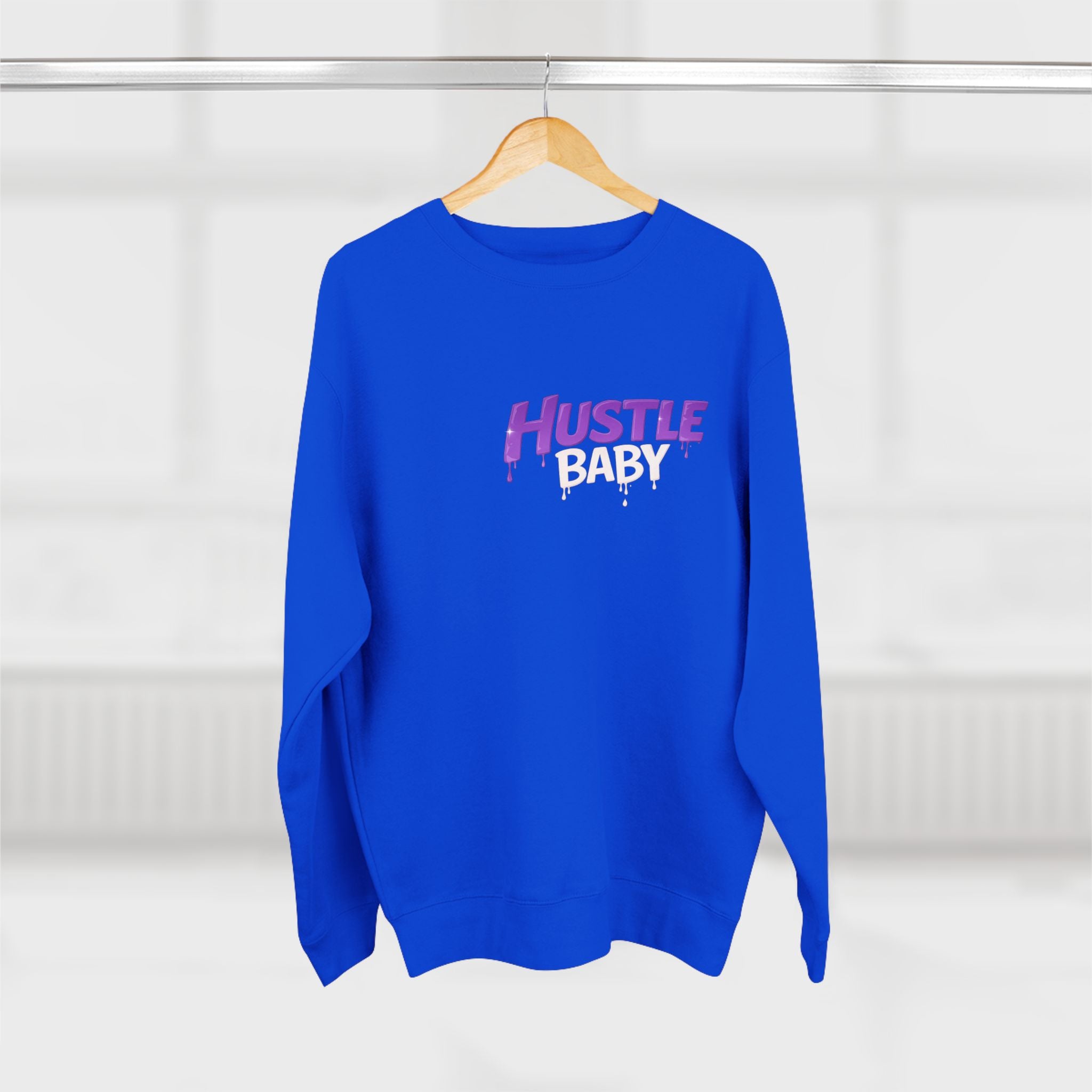 Hustle Baby Crewneck Sweatshirt – SWO Hustle Baby Front Logo & Back Graphic