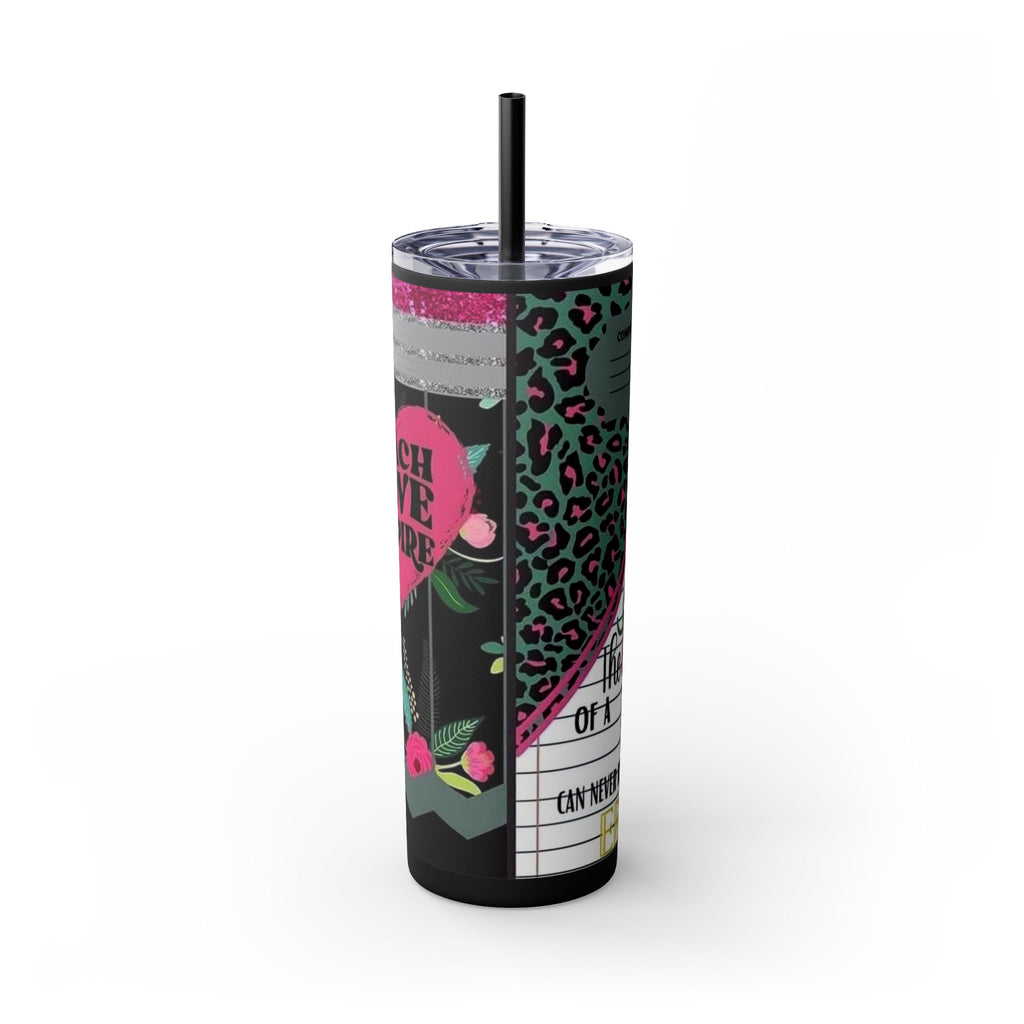 Teacher Skinny Tumbler with Straw — 20oz
