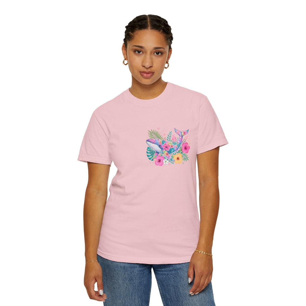 Miami Beach Club T‑Shirt — Retro Flamingo Tropical Floral Graphic Tee