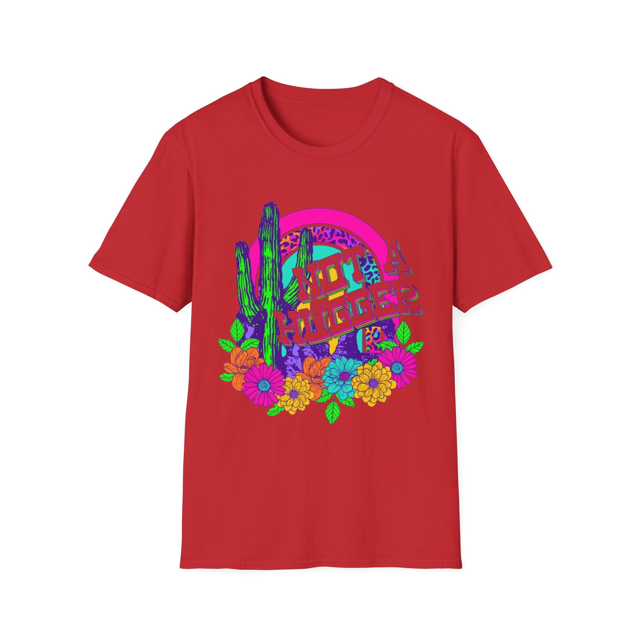 Not A Hugger Cactus T-Shirt — Retro Floral Desert Graphic Tee