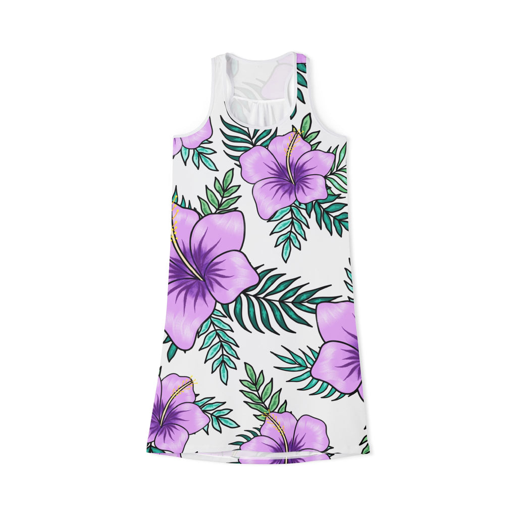Tropical Floral Women's Racerback Dress - Perfect for Summer and Beach Days
