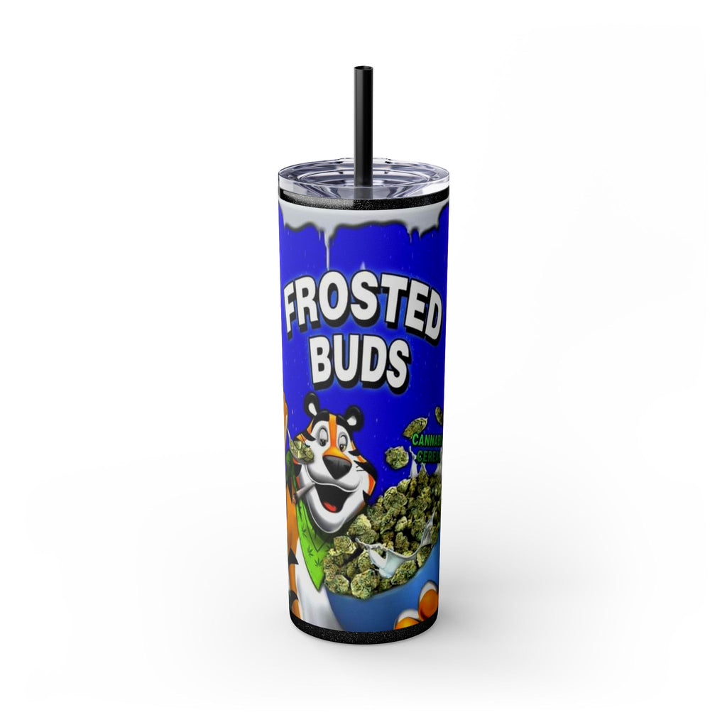 Frosted Buds 20oz Skinny Tumbler with Straw