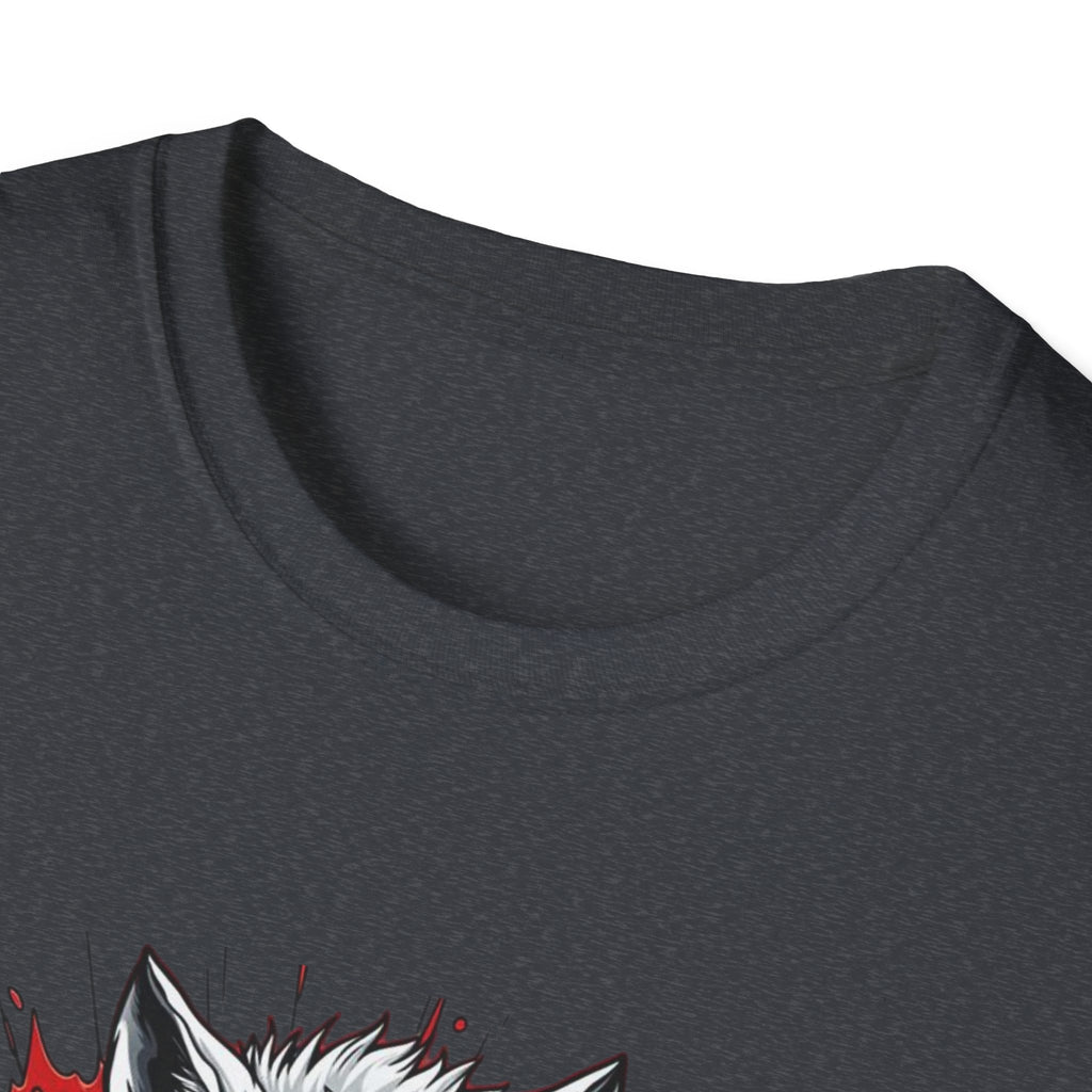 Wolf Suit T-Shirt — Wolf in Suit Graphic Tee (Bold Red Splash)