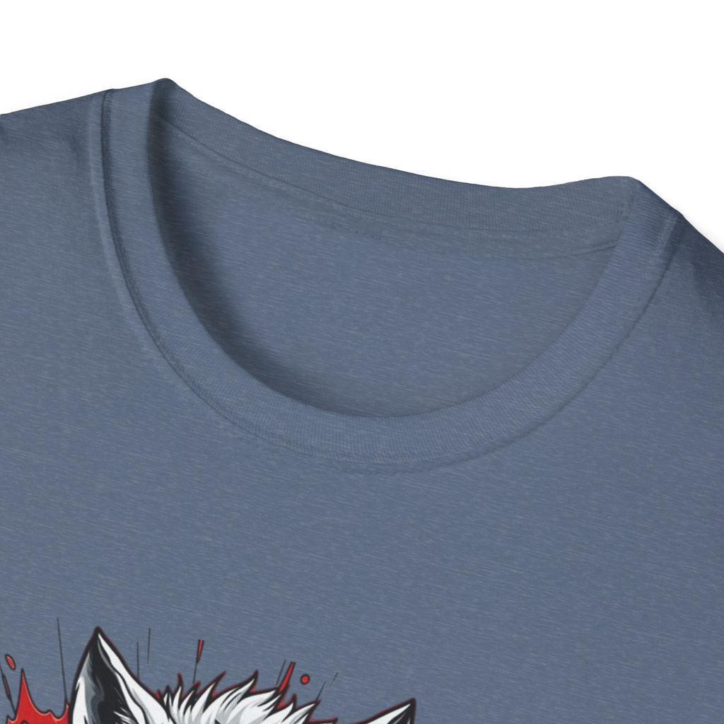 Wolf Suit T-Shirt — Wolf in Suit Graphic Tee (Bold Red Splash)