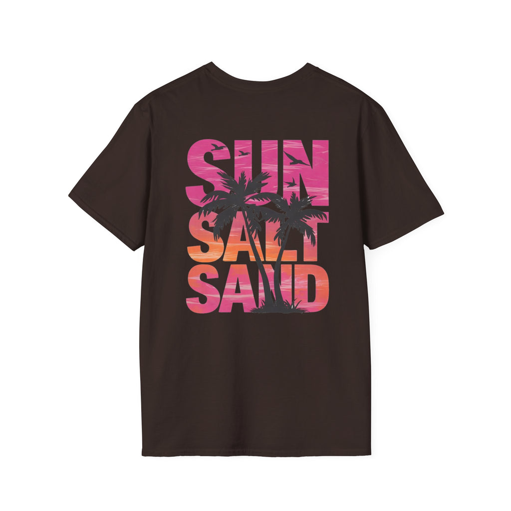 Salty Soul Beach T-Shirt — Sun, Palm Trees & Waves Graphic Tee