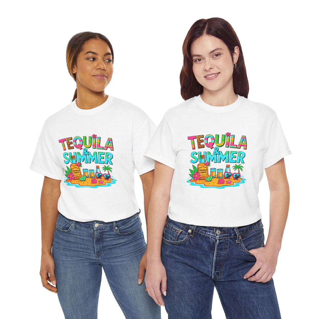 Tequila Summer Tee – Tropical Beach Cocktail Graphic T-Shirt