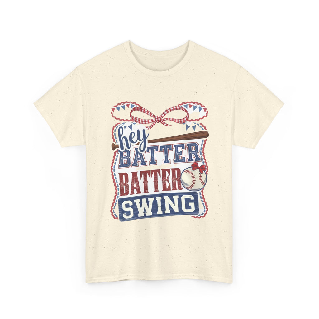 Baseball Tee — “Hey Batter Batter Swing” Graphic Shirt