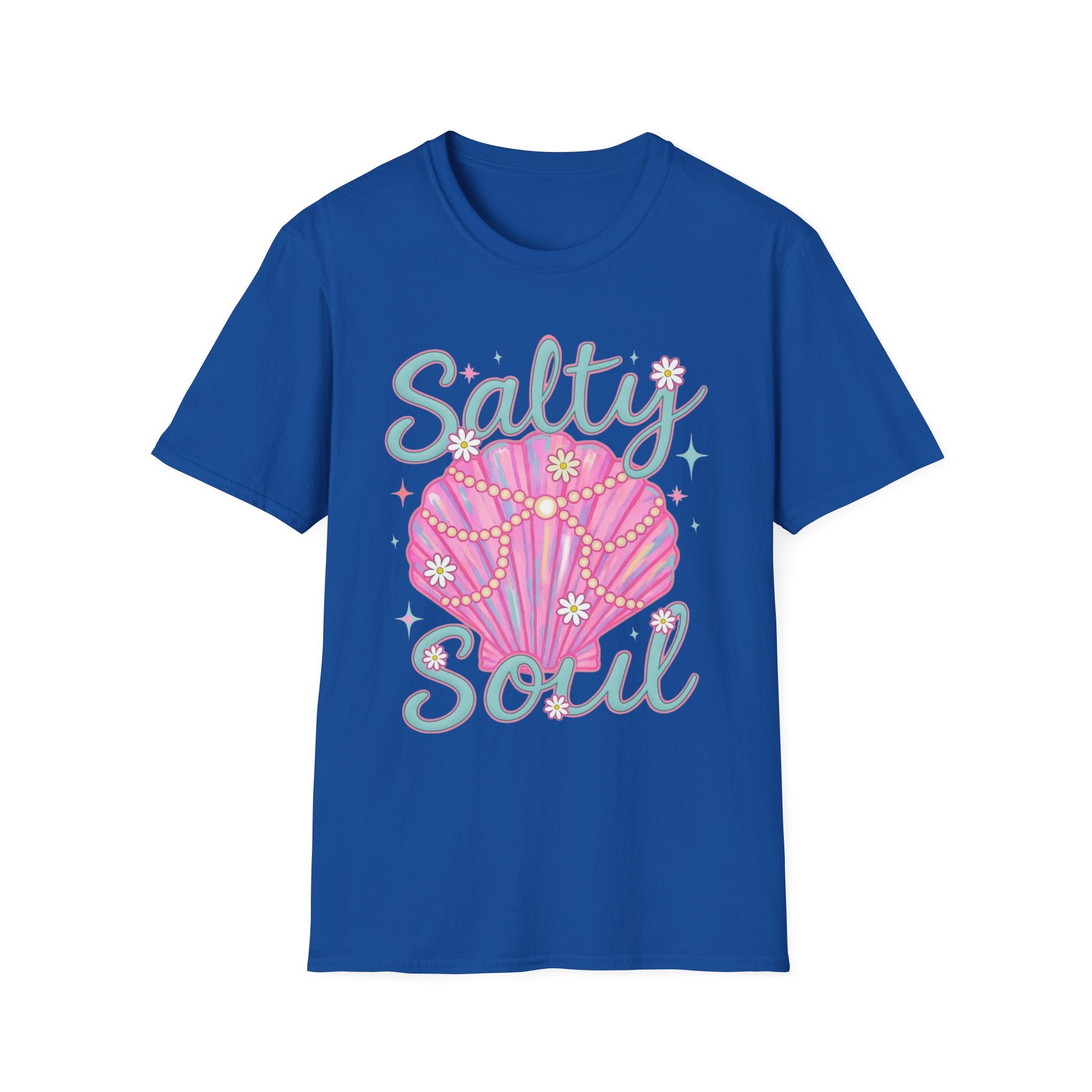 Salty Soul T-Shirt — Pink Seashell Beach Tee