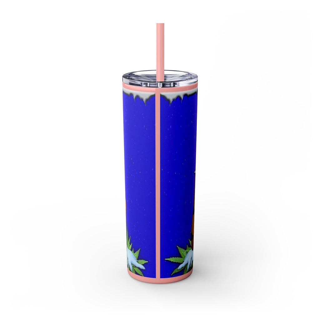 Frosted Buds 20oz Skinny Tumbler with Straw