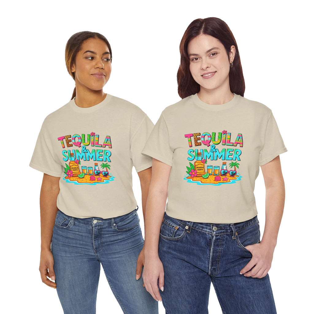 Tequila Summer Tee – Tropical Beach Cocktail Graphic T-Shirt