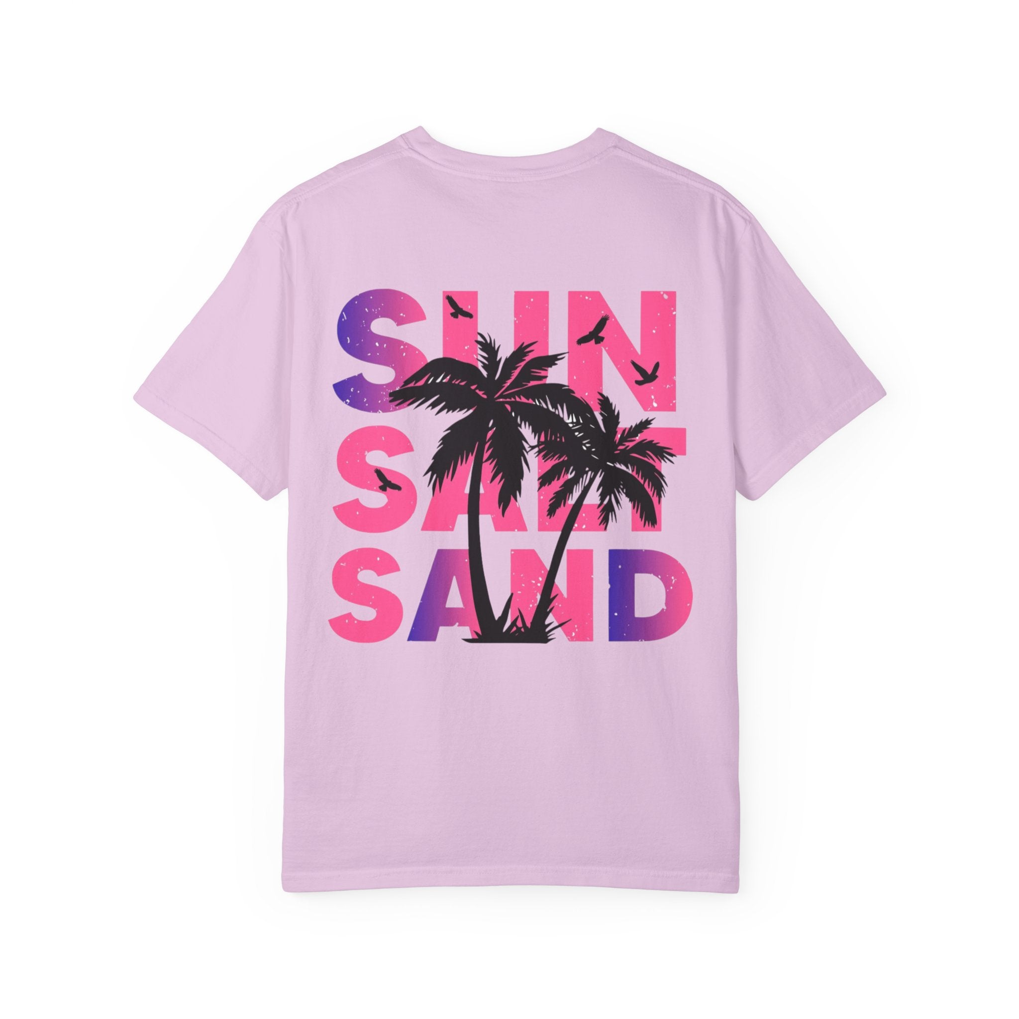 T-Shirt — "Sun Sand" Tropical Palm Floral Graphic Tee