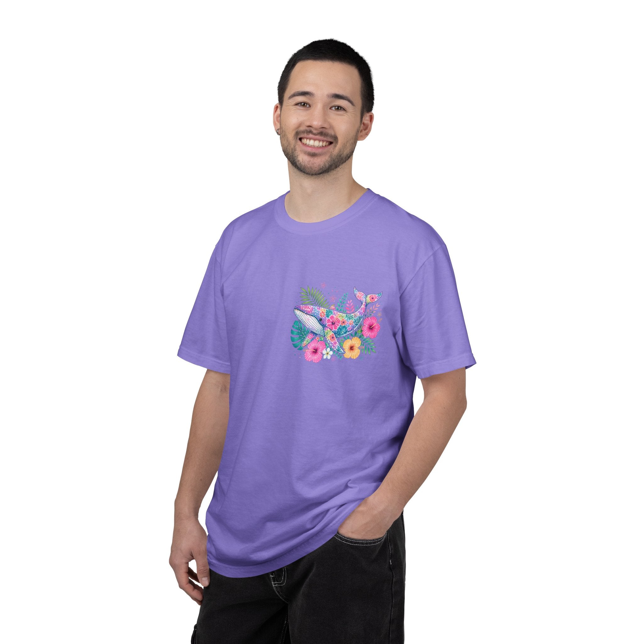 Miami Beach Club T‑Shirt — Retro Flamingo Tropical Floral Graphic Tee
