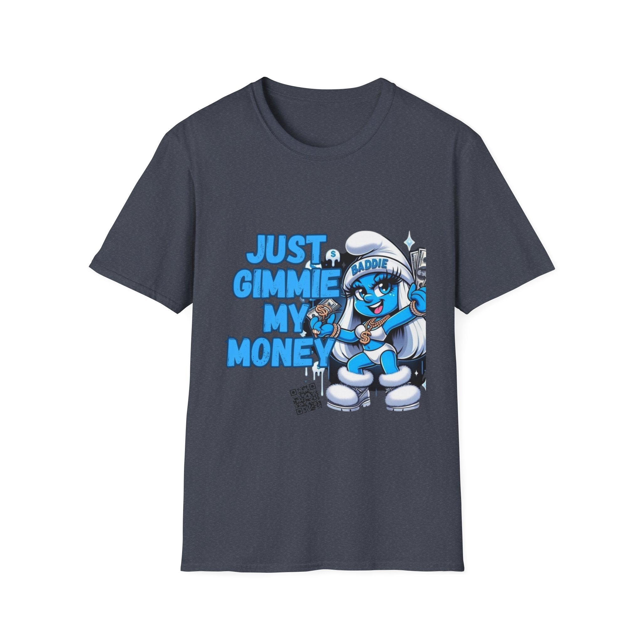 Just Gimmie My Money T-Shirt — Cute Blue Character Graphic Tee