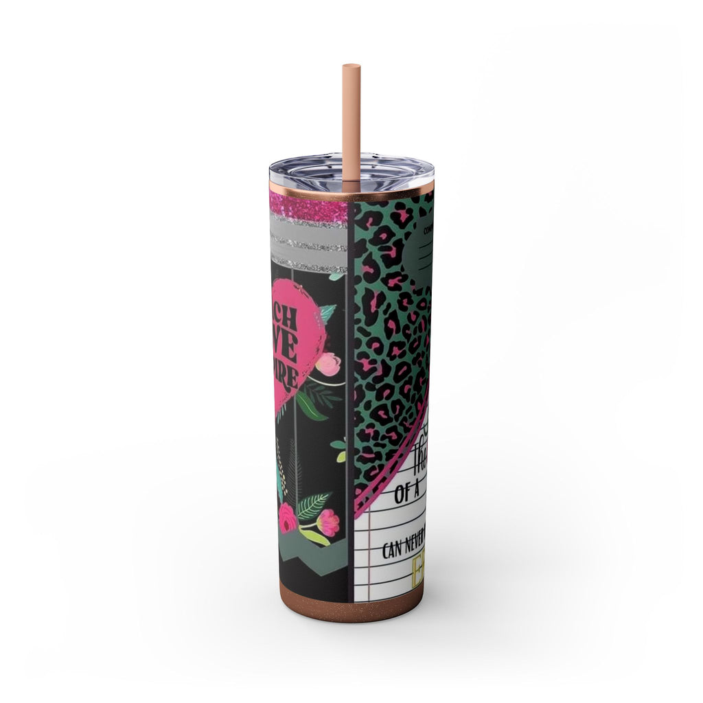 Teacher Skinny Tumbler with Straw — 20oz
