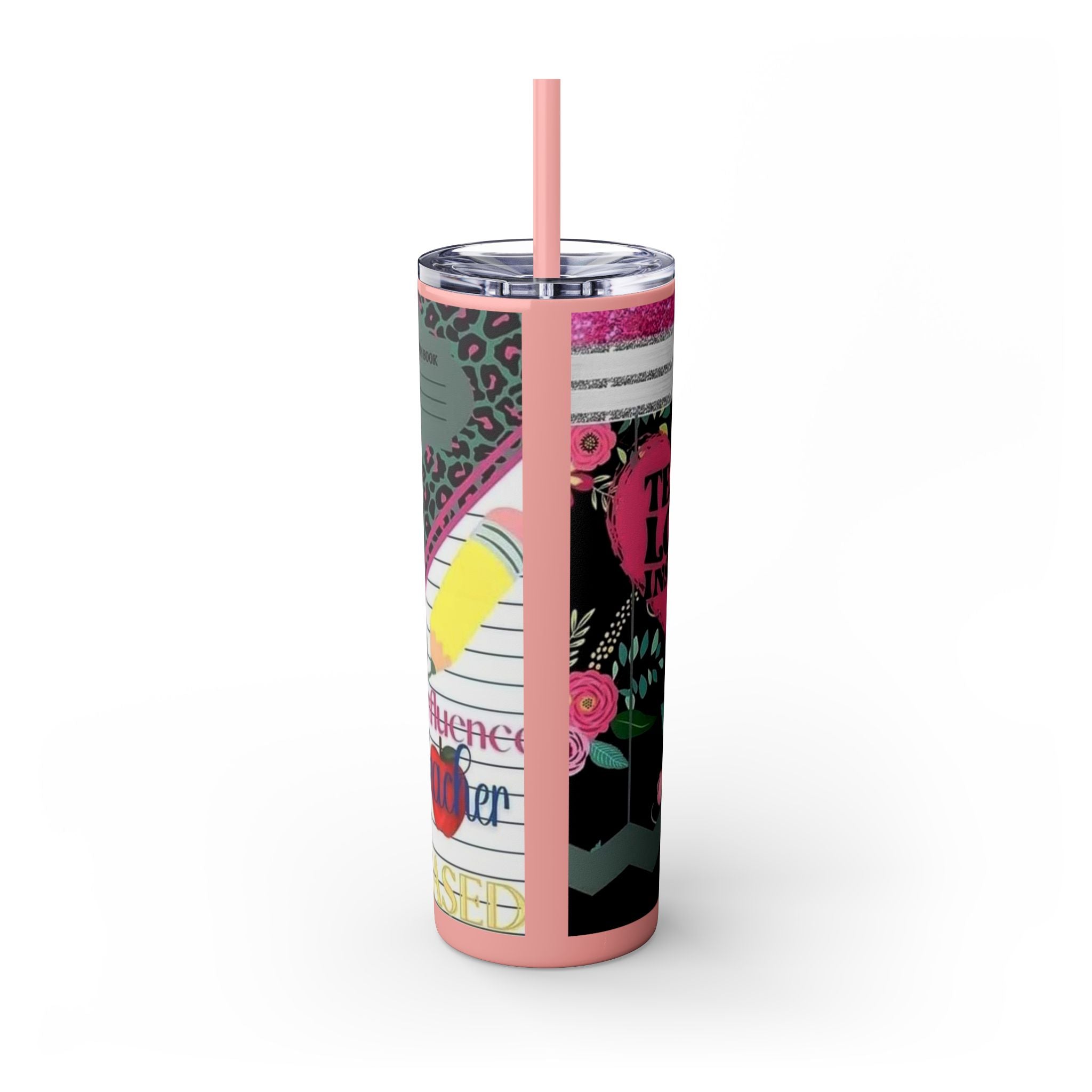 Teacher Skinny Tumbler with Straw — 20oz