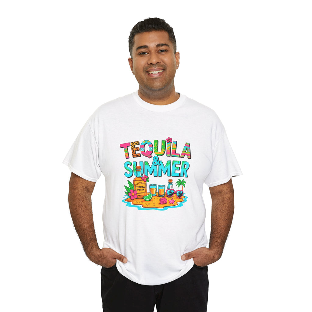 Tequila Summer Tee – Tropical Beach Cocktail Graphic T-Shirt