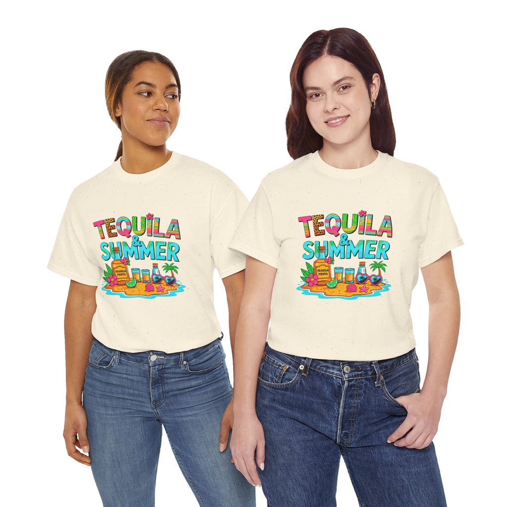 Tequila Summer Tee – Tropical Beach Cocktail Graphic T-Shirt