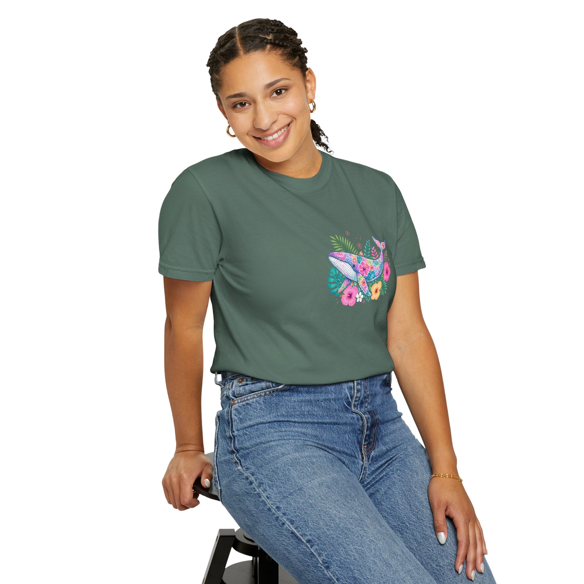 Miami Beach Club T‑Shirt — Retro Flamingo Tropical Floral Graphic Tee