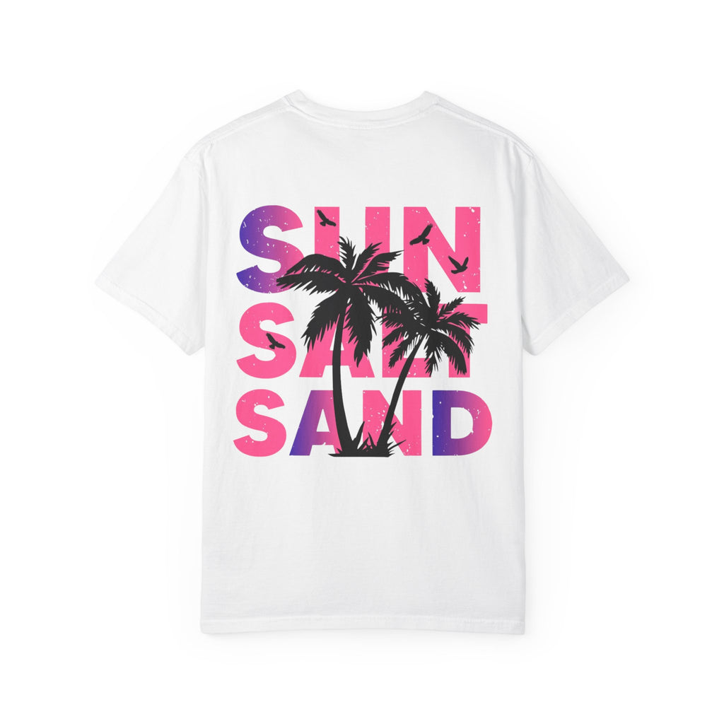 T-Shirt — "Sun Sand" Tropical Palm Floral Graphic Tee