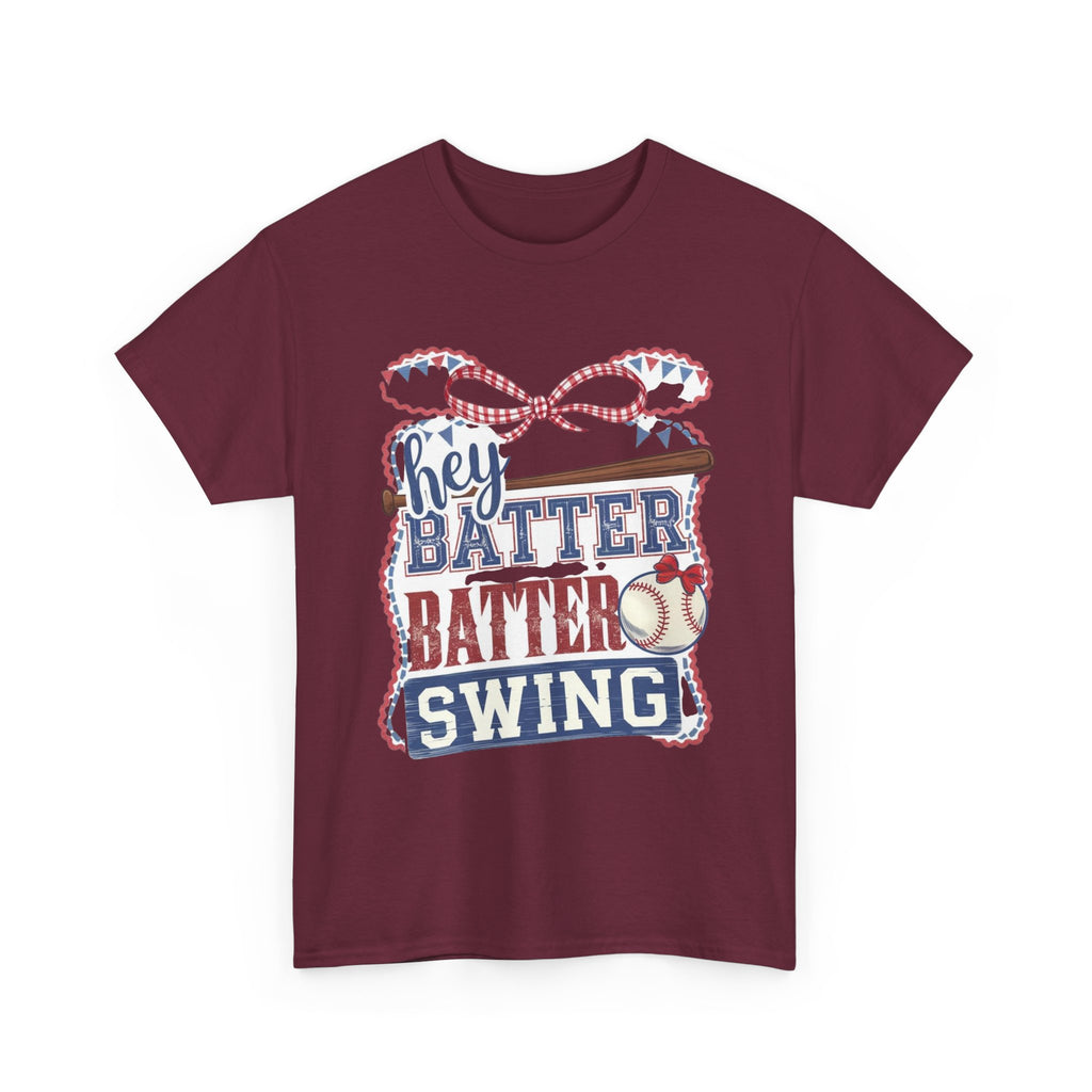 Baseball Tee — “Hey Batter Batter Swing” Graphic Shirt