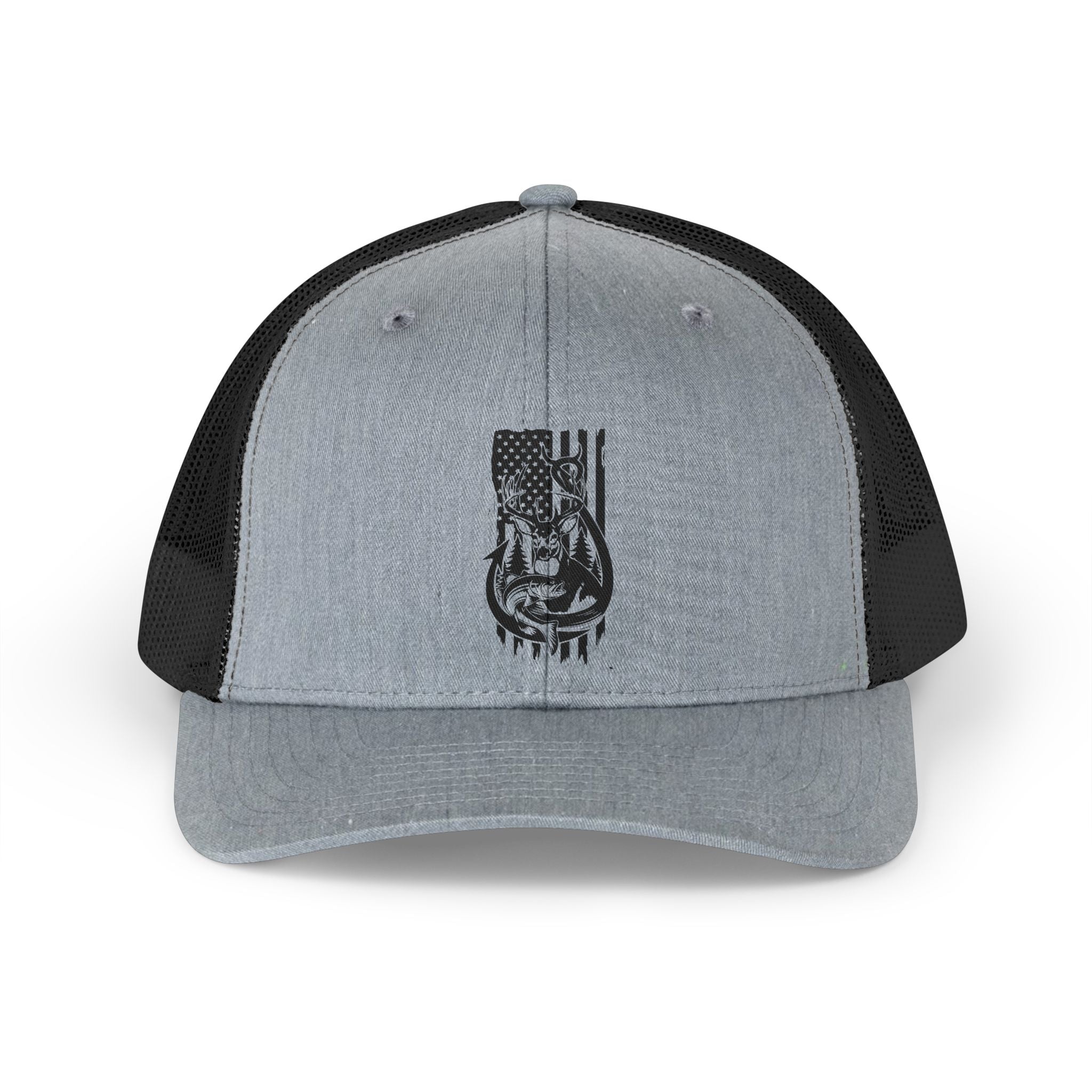 Distressed American Flag Eagle Trucker Hat — Retro Patriotic Cap