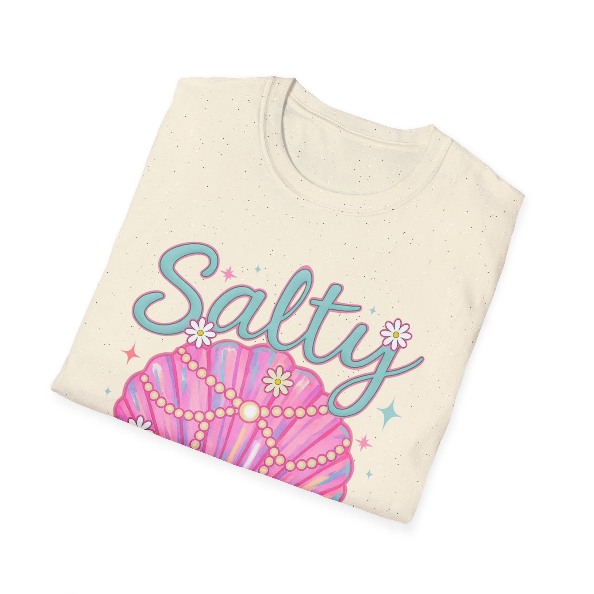 Salty Soul T-Shirt — Pink Seashell Beach Tee