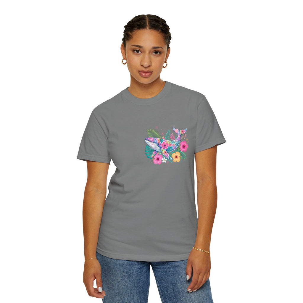 Miami Beach Club T‑Shirt — Retro Flamingo Tropical Floral Graphic Tee