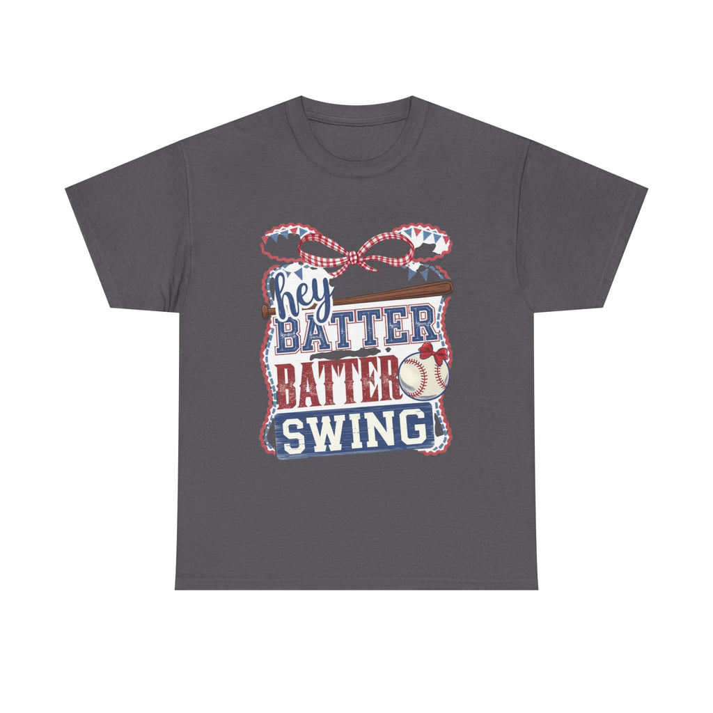 Baseball Tee — “Hey Batter Batter Swing” Graphic Shirt